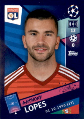 Topps Champions League 18/19 - Sticker 349 - Anthony Lopes