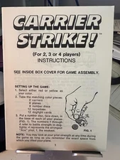 1977 Milton Bradley Carrier Strike Board Game Instructions - Very Clean