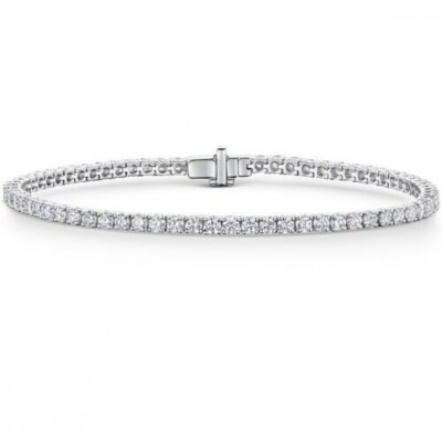 6 CTS Tennis Armband mit Lab Grown CVD Diamant 14k Weißgold F VS1 KLARHEIT