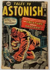 1961 Marvel/Atlas horror TALES TO ASTONISH #25 ~reading copy, missing back cover