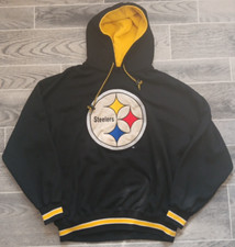 Vtg Steelers Starter Classic Team Collection Mens XL Black Embroidered Hoodie