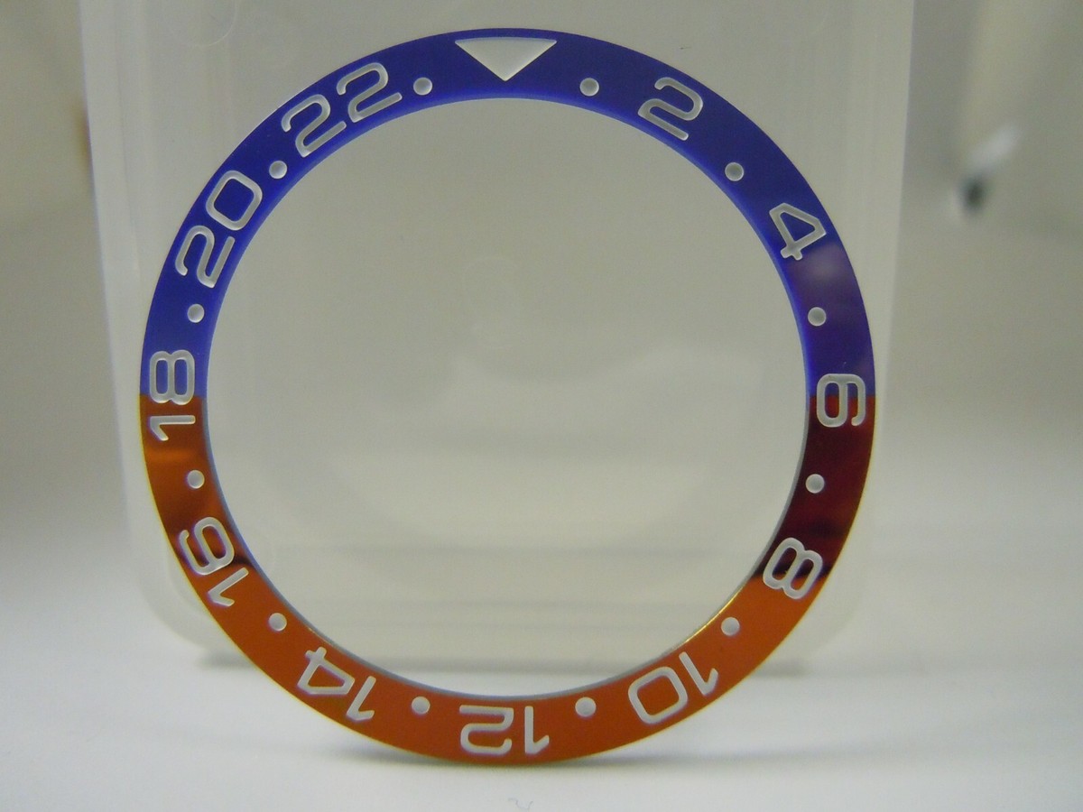 Blue/Red Pepsi Ceramic Bezel Insert fit Rolex GMT Master II Steel