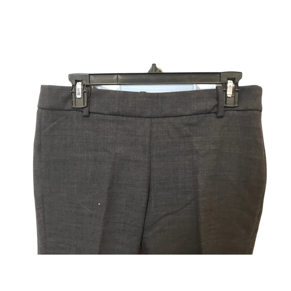 Брюки J Crew Minnie женские размер 2 черные плоские спереди шерстяная смесь сбоку на молнии эластичные - Изображение 3 из 4