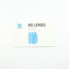 Minolta MD Lenses Manual - Vintage Folding Guide