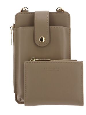 SEIDENFELT MANUFAKTUR Medja Cellphone Bag Structure Handytasche Cream / Gold