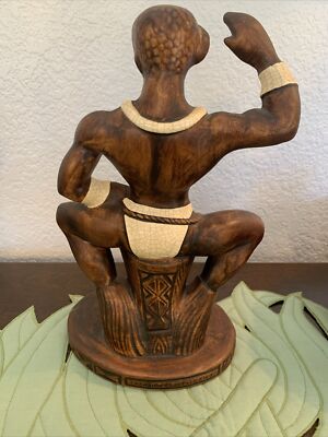 Treasure Craft of Hawaii Vintage 1960s Ceramic Hula Dancer Drummer