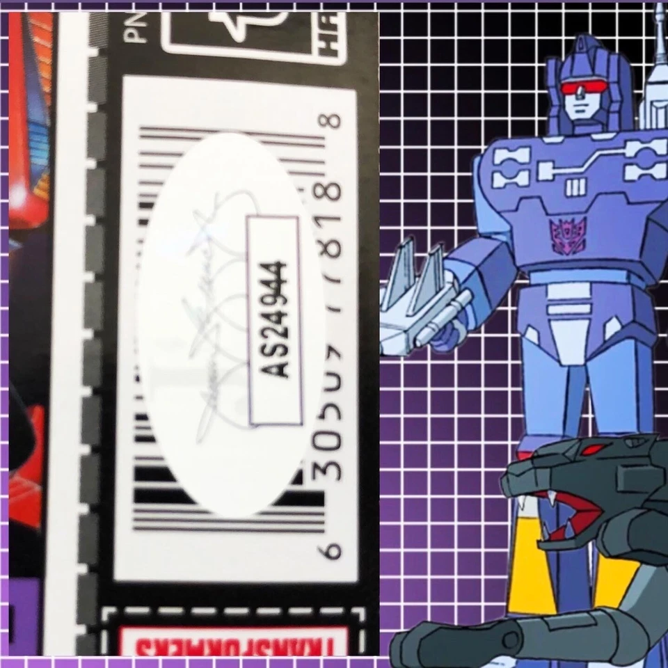 Transformers G1 Walmart reedición Ravage & Rumble MOSC firmado por Frank Welker JSA Foto 3 de 4
