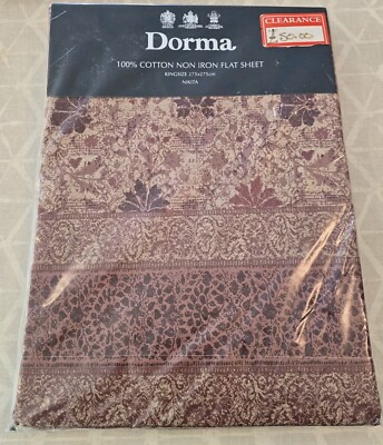 Vintage DORMA NIKITA King Size Flachbettlaken 275 cm x 275 cm NEU 100% BAUMWOLLE 