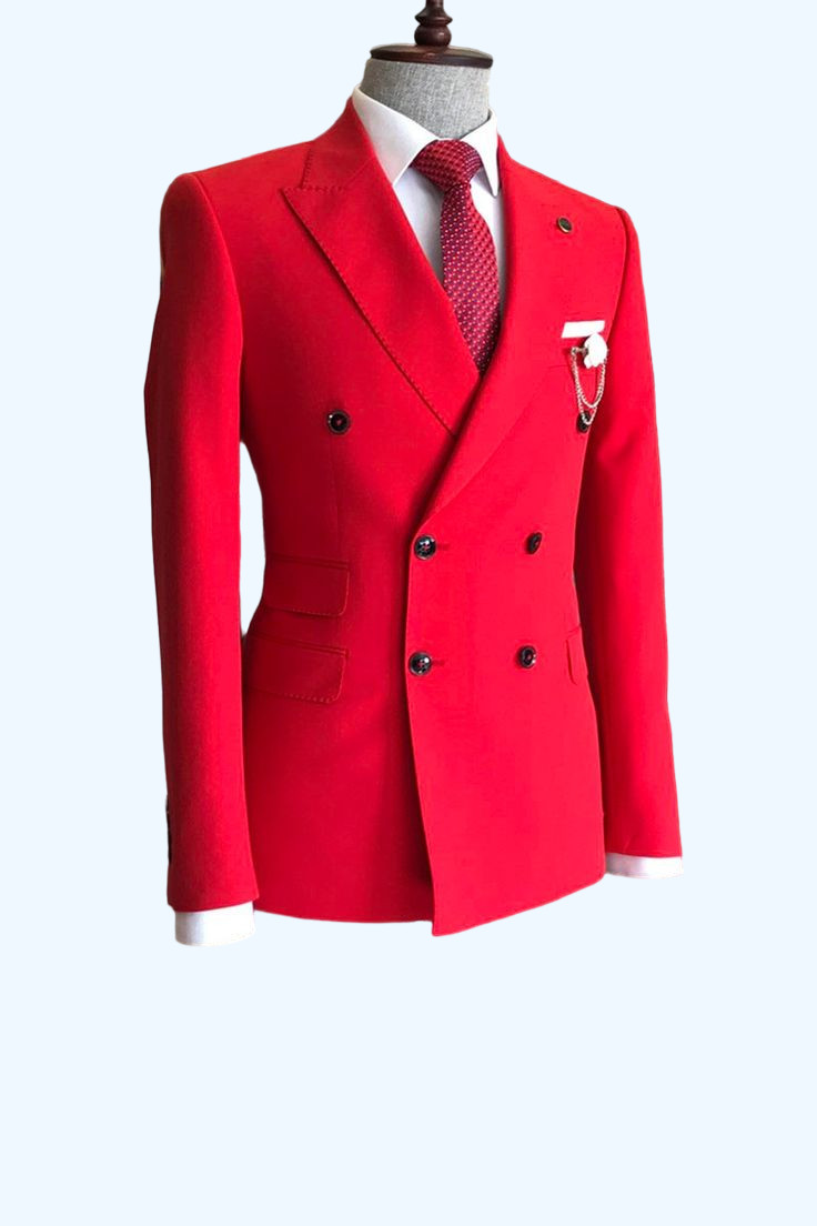 Red blazer and black pant  for men For any occasion Wedding 