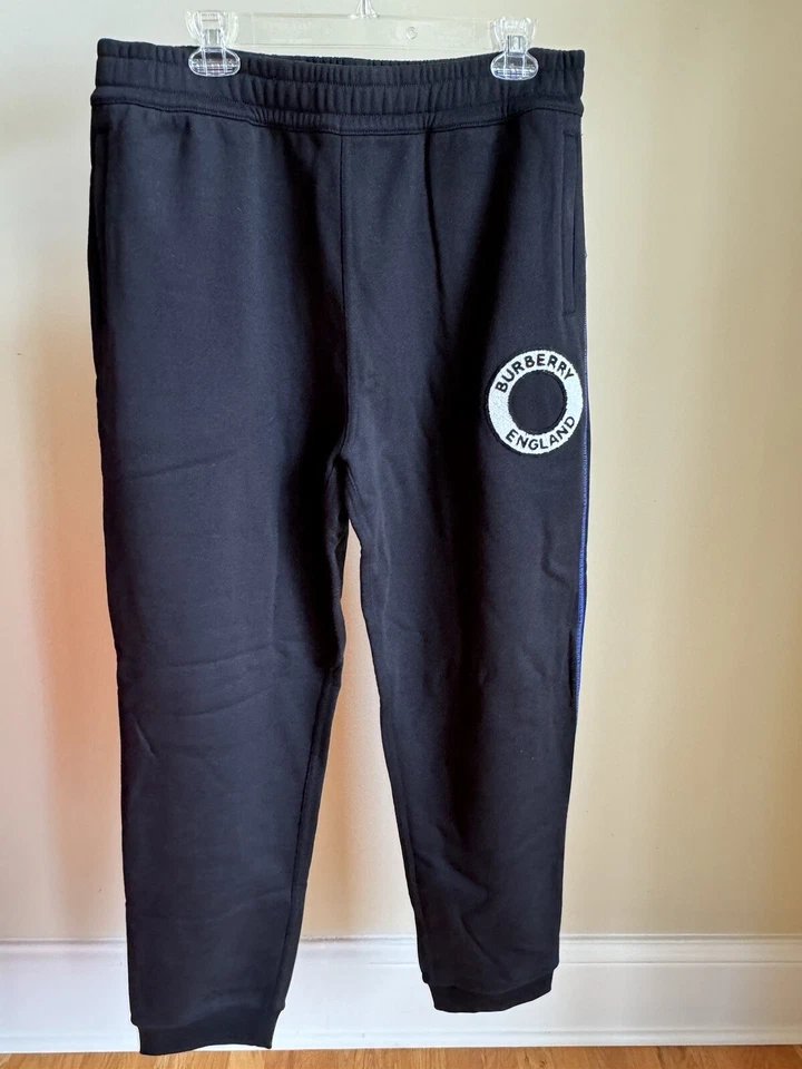 Pantalones deportivos Burberry Rye para hombre talla grande negros/azules Foto 4 de 4