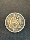 1875 S One Dime Seated Liberty USA silver lot 2003