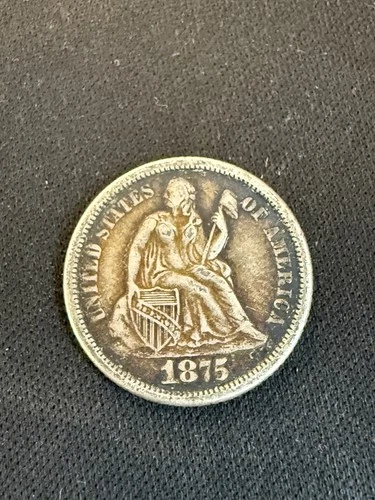1875 S One Dime Seated Liberty USA silver lot 2003