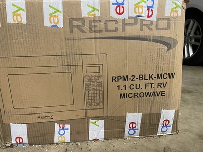 RecPro RV Convection Microwave Black 1.1 Cu. Ft 120V Microwave Appliances, NIB.