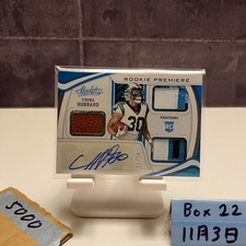 2021 Panini Absolute Chuba Hubbard 45/99 Autographed Card Carolina Panthers