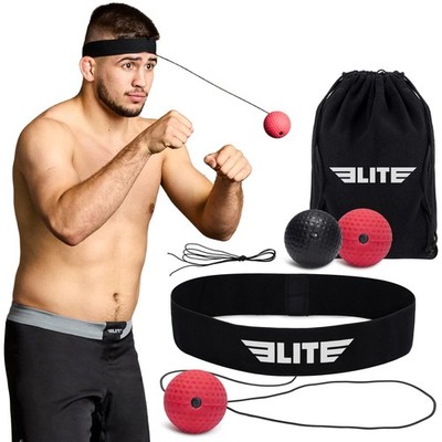 Elite Sports Reflex Ball with Headband   Reaction & Speed Trainer Black 