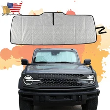 Windshield Sunshade for Ford Bronco 2021-2025 Foldable Front Sunshade Protector