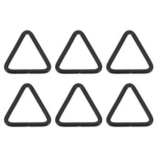 6 Pcs Metal Triangle Ring Buckle, 1 1/2" Belt Fastener Connectors, Black