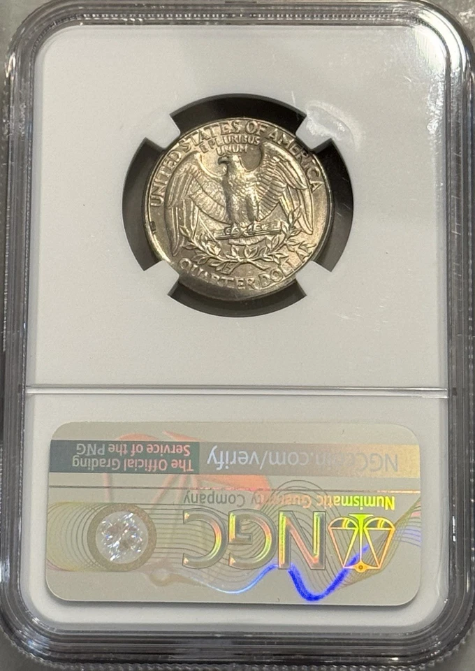 1996-P NGC Unc Railroad Rim NE Error Collection Washington Quarter - Image 2 of 2