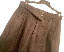 Panhandle Slim Denim Jeans Fold Over Waist High Rise Black 7/8 x 36" USA Vintage