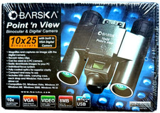 NEW BARSKA POINT 'N VIEW 10x25 DIGITAL CAMERA  BINOCULARS FULLY COATED OPTICS