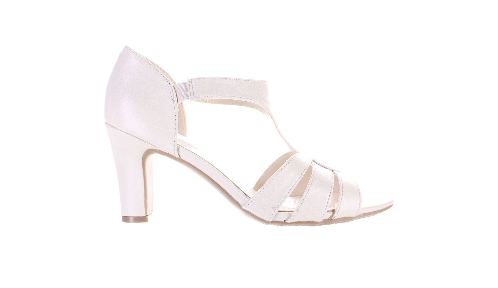 LifeStride Womens Caramel Beige Ankle Strap Heels Size 8 7805184 Comfortable Dress Shoes