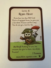 Level 6 Robin Hoot Munchkin Promo Steve Jackson Games SJG Kovalic Owl