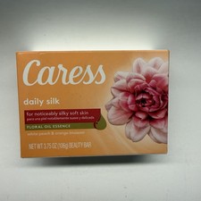 CARESS Daily Silk White Peach  Orange Blossom Beauty Bar Soap 3.75 oz Lot of 2