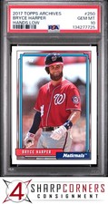2017 TOPPS ARCHIVES #250 BRYCE HARPER HANDS LOW PSA 10