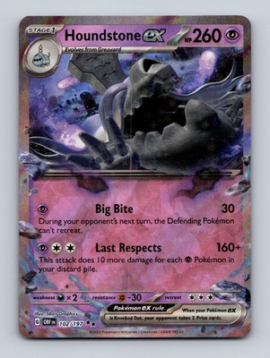 TCG Pokemon Karte Englisch Houndstone ex OBF 102/197