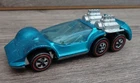 1970 Hot Wheels Redline Six Shooter Aqua Blue Diecast Car Hong Kong