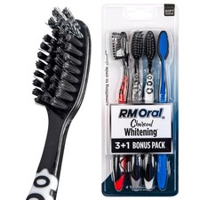 RM Oral Charcoal Whitening Toothbrushes, Charcoal-Infused Soft Bristles, Help...