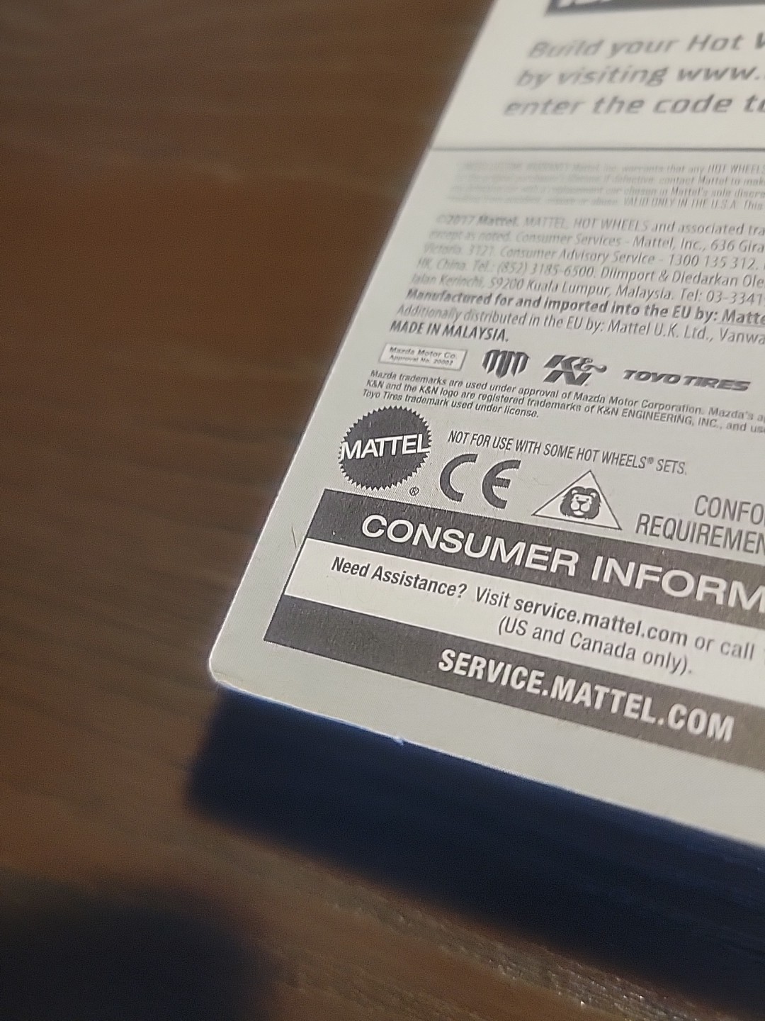 2017 Hot Wheels Speed Graphics 95 Mazda RX-7 Black SLIGHT DAMAGE ON CARD BOTTOM 