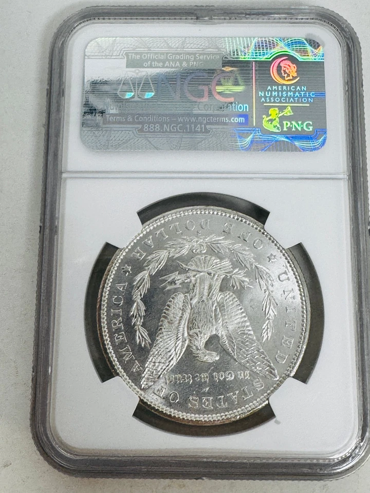 Moneda de 1 dólar Morgan 1879 S como nueva 63 NGC plata sin circular Foto 4 de 4