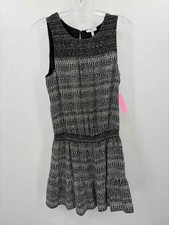 Pre-Owned Joie Black Size XS Printed Shift Knee Length Sleeveless Dress