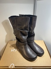 Hotter Ballinderry Wide Leather Boots Brown Size 7 UK BNIB