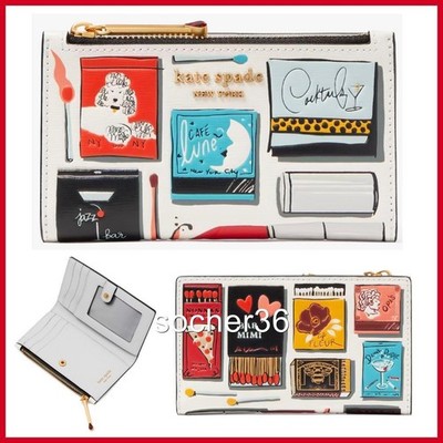 KATE SPADE MORGAN MATCHBOX EMBOSSED SMALL SLIM BIFOLD WALLET KD120