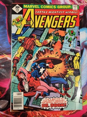 Marvel Comics The Avengers #156 Whitman Bronze Age Dr Doom Cover Captain America