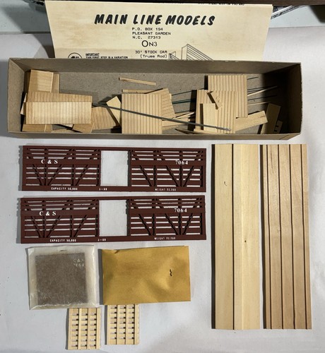 Kit de coche de madera Main Line Models On3 Colorado & Southern 30' SC-1 #7064 NOS | Zustand: New