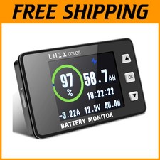 Shunt Battery Monitor, 2.4" Color Screen, RV Alarm