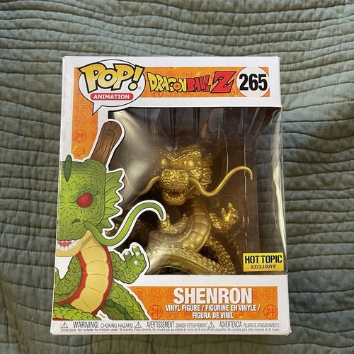 Funko Pop Animation Dragon Ball Z Hot Topic Exclusive Shenron Gold Variant 6”
