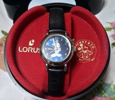 Disney Women  s Watch Mickey Mouse S11 Marketing Blue Face MC0179 New Battery