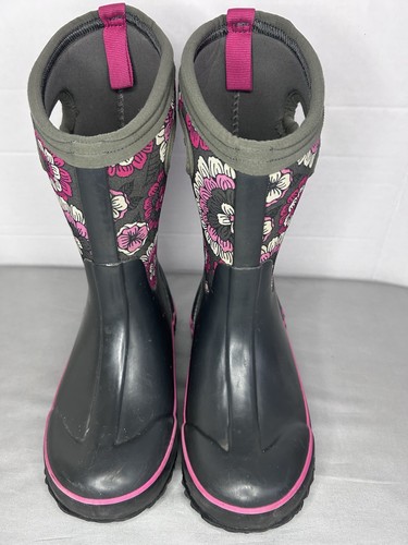 Bogs Kids Winter Rain Snow Size 13 Floral Waterproof Boots Insulated Waterproof