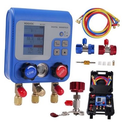 Digital Manifold Gauge Set, HVAC Pressure and Air Digital AC Gauges-523