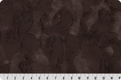 Hide Luxe Cuddle  Coffee Minky Fabric BT yard X 58 inches Shannon