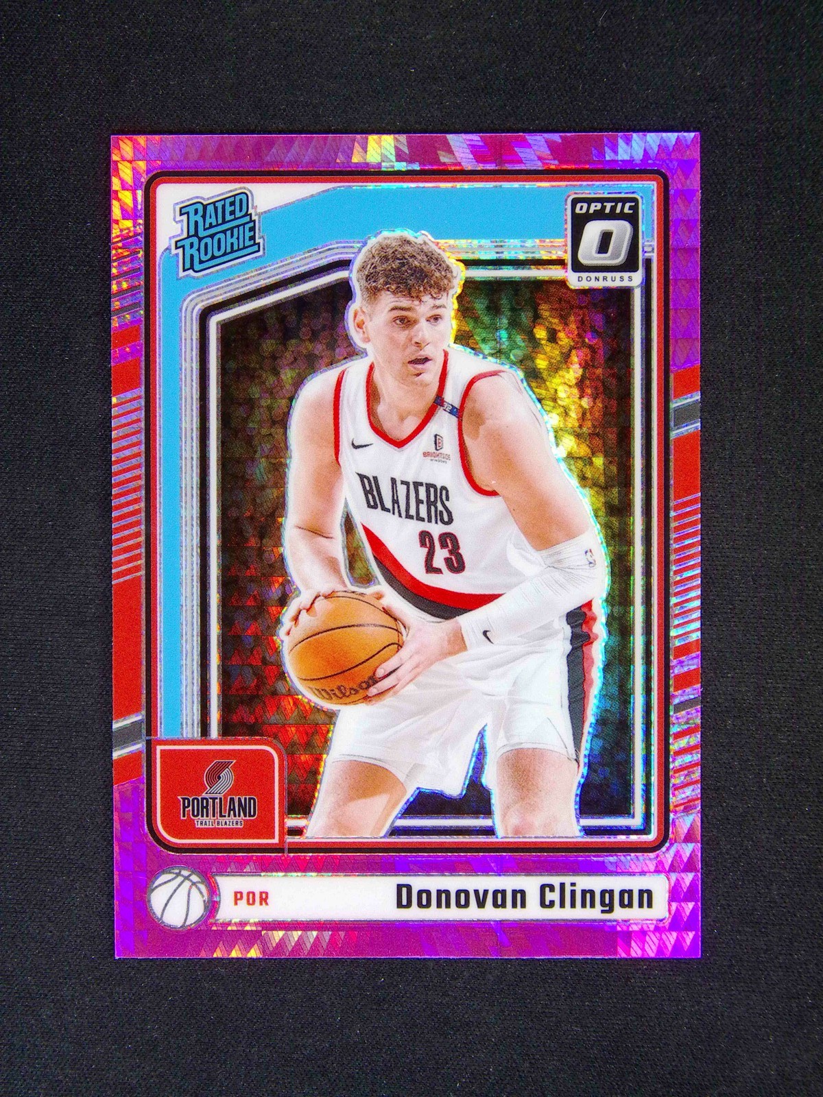 2024-25 Panini Donruss Optic Donovan Clingan #272 RC Rated Rookie Pink Hyper