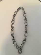 Collar de eslabones de plata esterlina Or Paz 20" conector Barbara Bixby LEER DESCRIPCIÓN