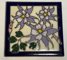 Vintage Masterworks Ceramic Floral Tiles Triv...