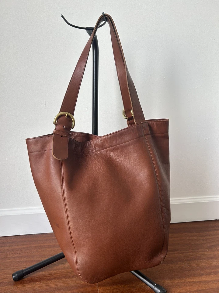 Bolso de Mano COACH Vintage Años 90 Lona SOHO XL Cuero Tostado Británico 4082 1996 PLS LEER Foto 2 de 4