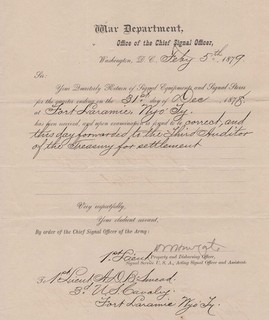 1870 3rd Cavalry Signal Corps Lt. Henry Howgate embezzler Arctic explorer