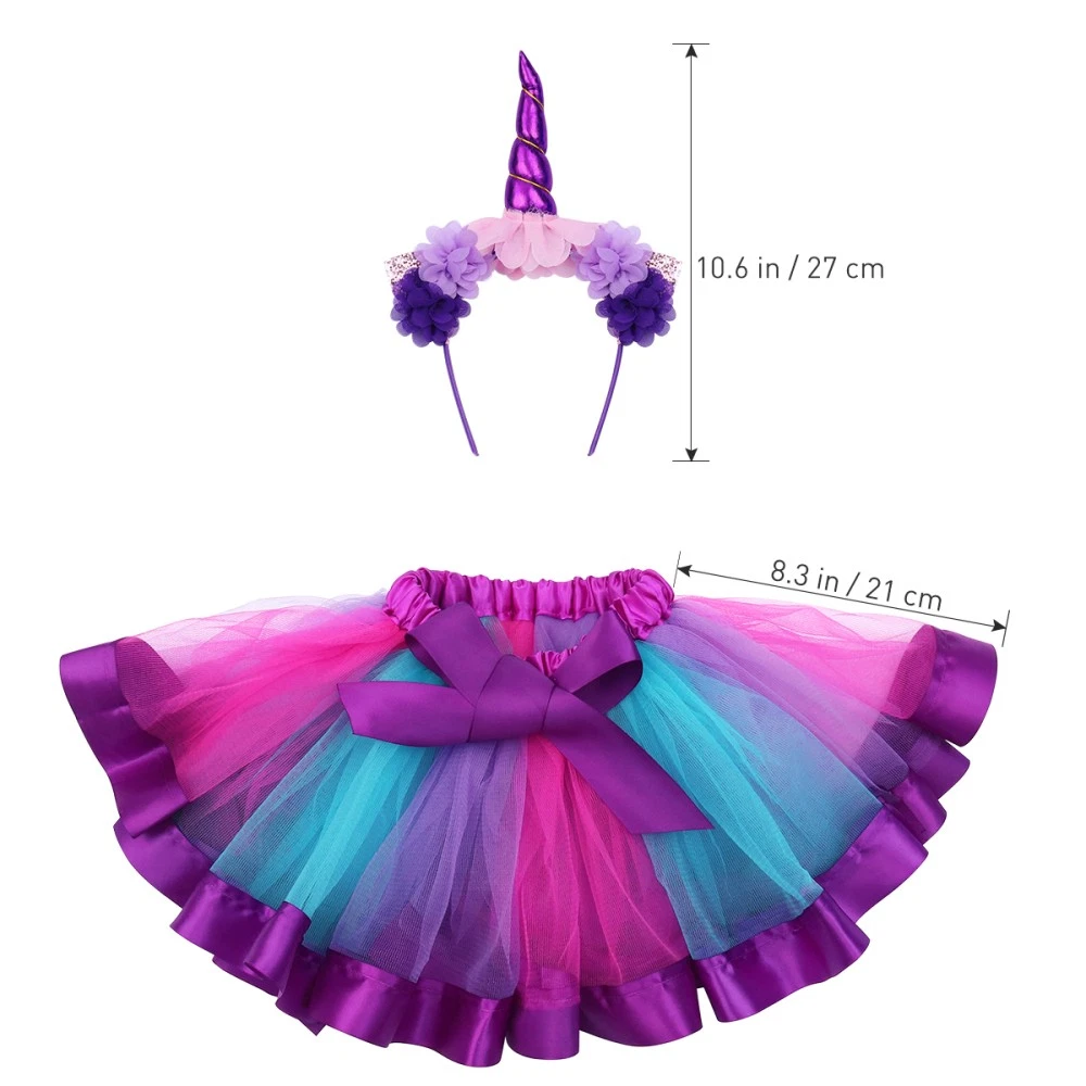 VETEMENTS Unicorno Copricapo Gonna Tuta Bambina Bambina Bambina Vestiti Costume per